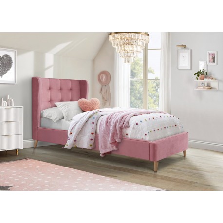 ESTELLA 90x200 cm seng - Rosa Velour