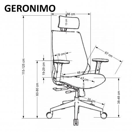 GERNIMO stol, Sort