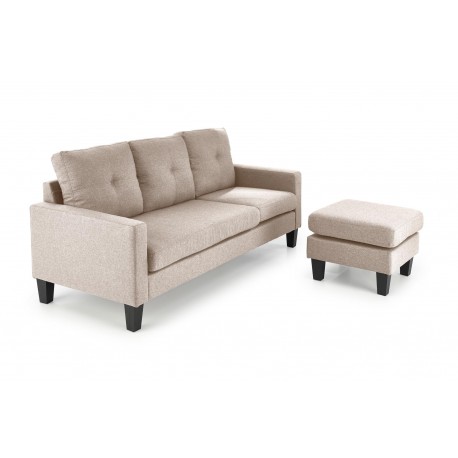 GERSON sofa med osmannisk, - Beige