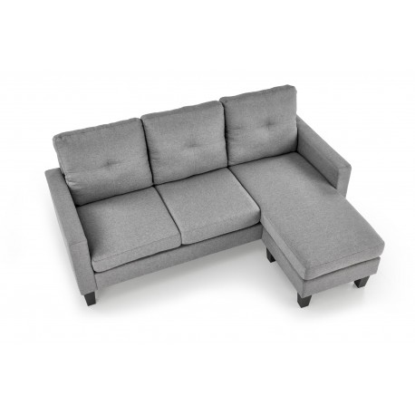 GERSON sofa med skammel, - Grå