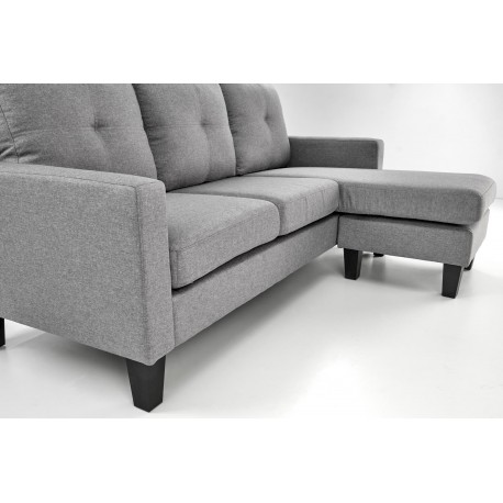 GERSON sofa med skammel, - Grå