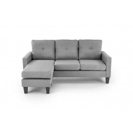 GERSON sofa med skammel, - Grå