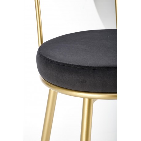 H115 Barstol, Sort/guld