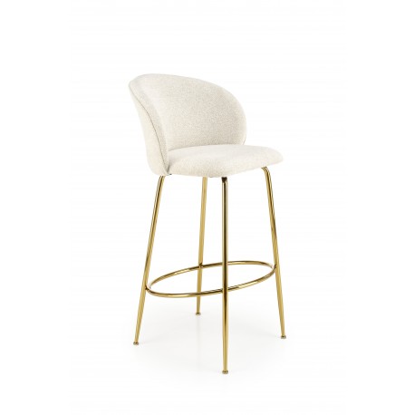 H116 Barstol, Creme/guld