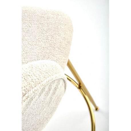 H116 Barstol, Creme/guld
