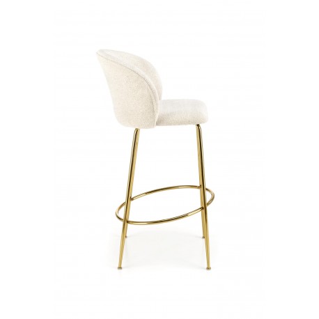 H116 Barstol, Creme/guld