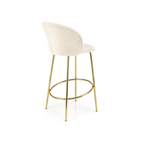 H116 Barstol, Creme/guld