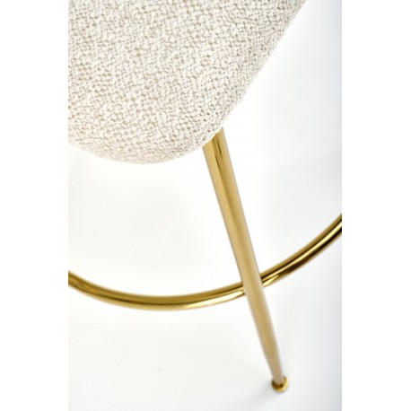 H116 Barstol, Creme/guld