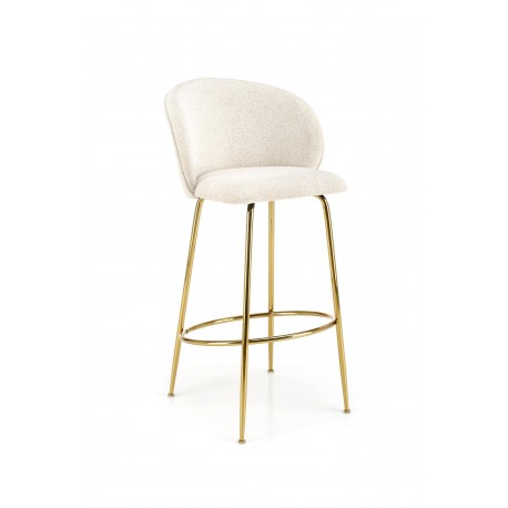 H116 Barstol, Creme/guld