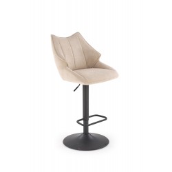 H122 Barstol, Sort / Beige