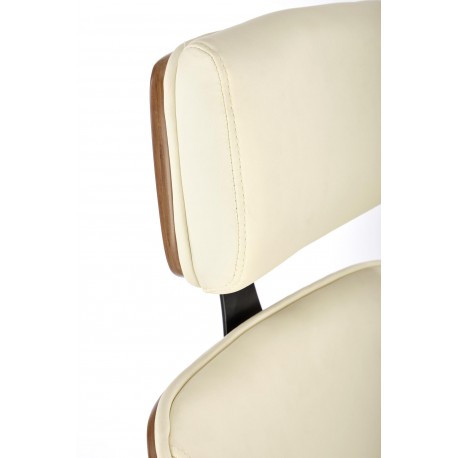 IGNAZIO Kontorstol - Valnød og Creme - Ergonomisk og elegant