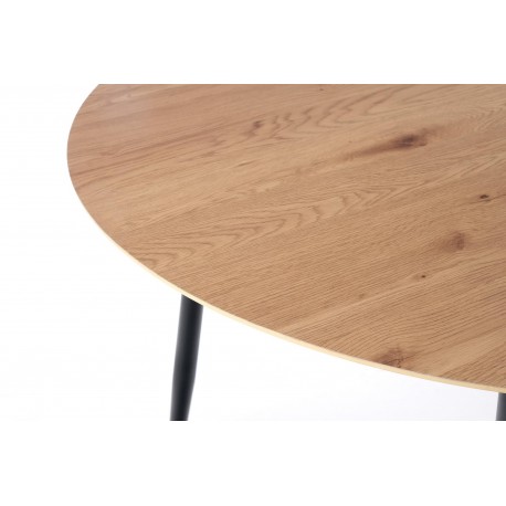 JACKSON bord, - bordplade - gylden eg, ben - Sort