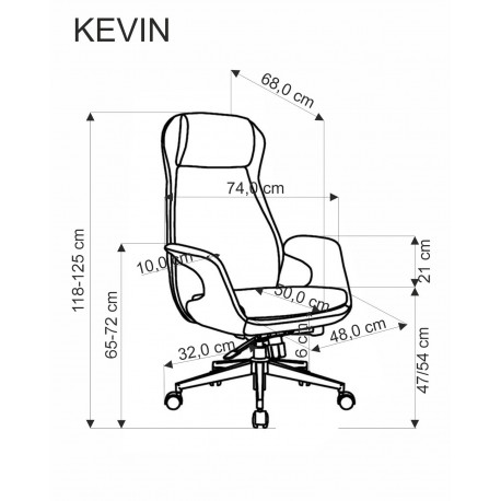 KEVIN kontorstol, Lysegrå