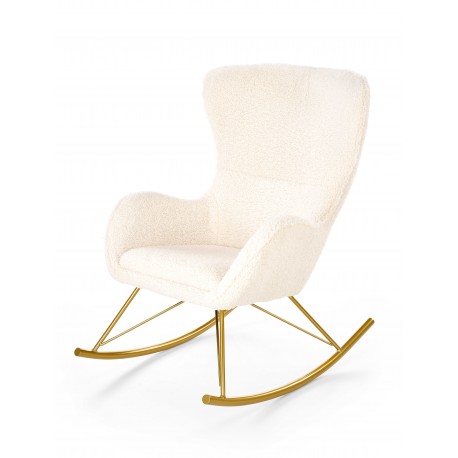 LIBERTO fritidslænestol Creme/guld