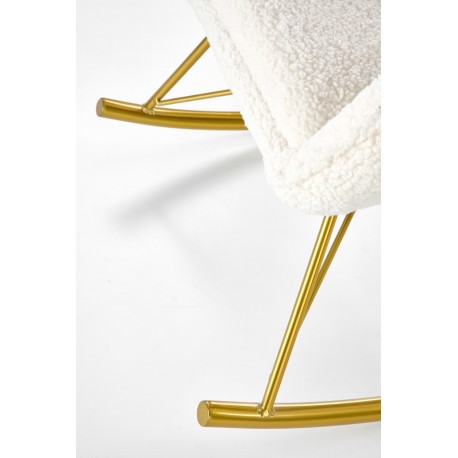 LIBERTO fritidslænestol Creme/guld