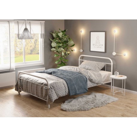 LINA 120x200 metalseng - Hvid