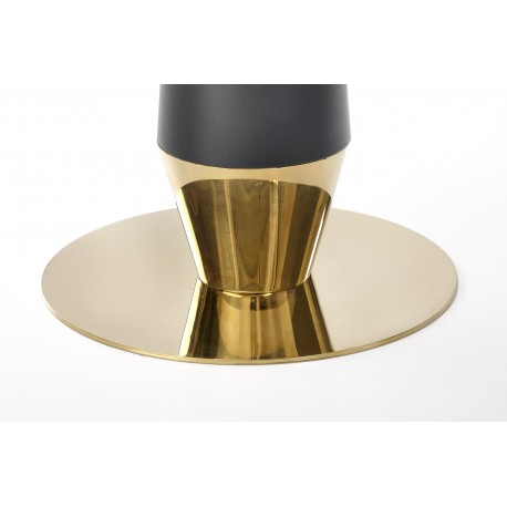 MOLINA Rundt spisebord, Sort marmor / Sort / guld
