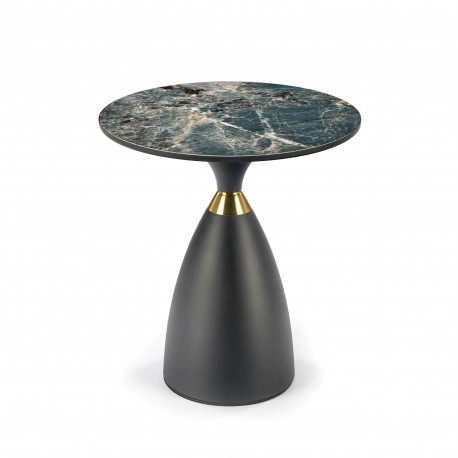 MORENA sofabord, grøn marmor / Sort / guld
