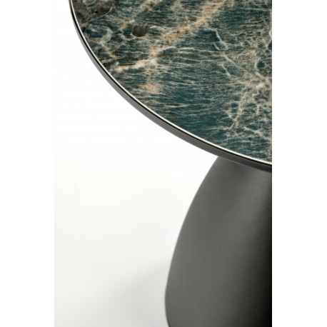 MORENA sofabord, grøn marmor / Sort / guld