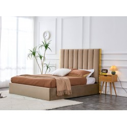 PALAZZO 160x200 seng med opbevaring - Beige/guld