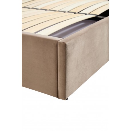 PALAZZO 160x200 seng med opbevaring - Beige/guld