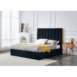 PALAZZO 160x200 seng med opbevaring - Sort og guld