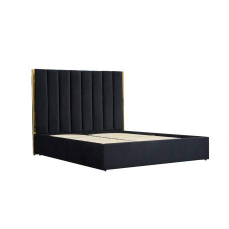 PALAZZO 160x200 seng med opbevaring - Sort og guld