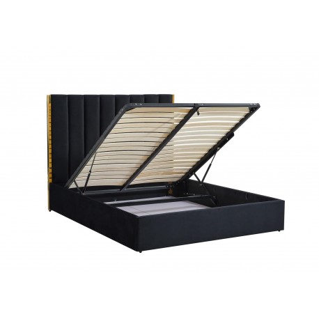 PALAZZO 160x200 seng med opbevaring - Sort og guld