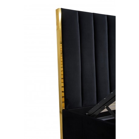 PALAZZO 160x200 seng med opbevaring - Sort og guld