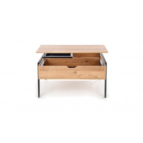 PODIUM, sofabord, Naturlig / Sort