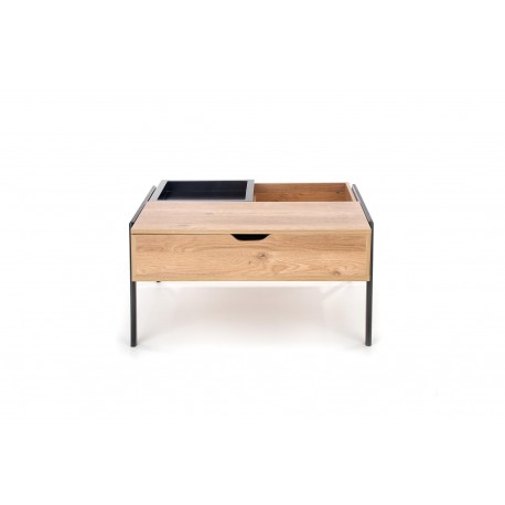 PODIUM, sofabord, Naturlig / Sort