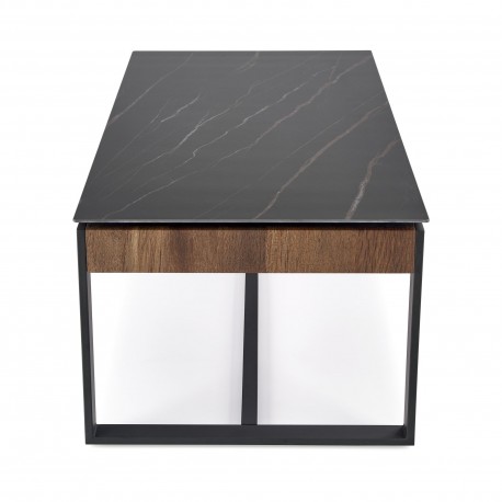 RAMONA sofabord 121 cm - Sort / Valnød
