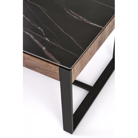 RAMONA sofabord 121 cm - Sort / Valnød