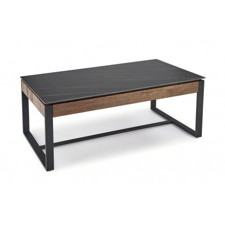 RAMONA sofabord 121 cm - Sort / Valnød