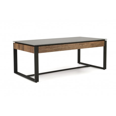 RAMONA sofabord 121 cm - Sort / Valnød