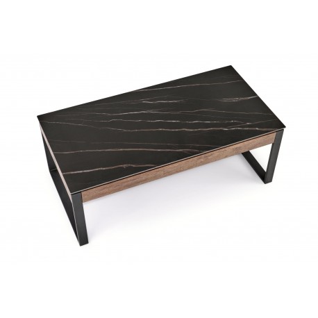 RAMONA sofabord 121 cm - Sort / Valnød
