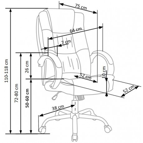 RELAX 2 Eksekutiv Kontorstol: MørkeGrå