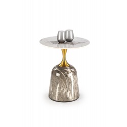ROSA sofabord, Hvid marmor / Grå marmor / guld