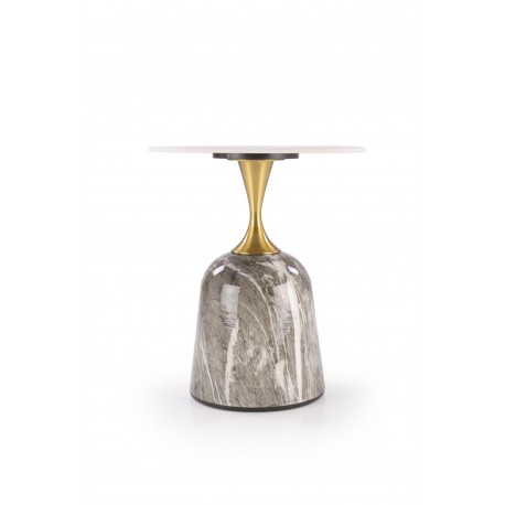 ROSA sofabord, Hvid marmor / Grå marmor / guld