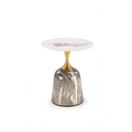 ROSA sofabord, Hvid marmor / Grå marmor / guld