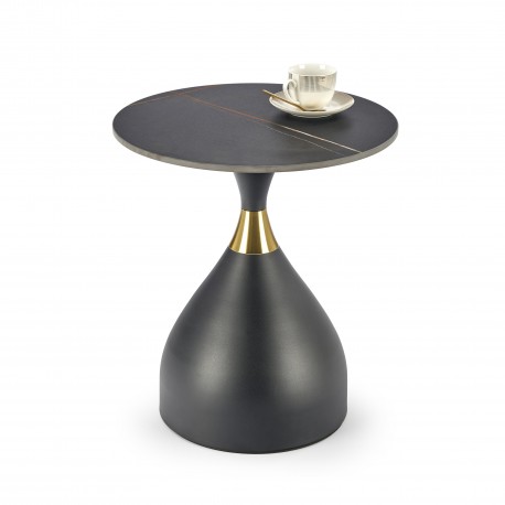 SCALITA sofabord, Sort marmor / Sort / guld
