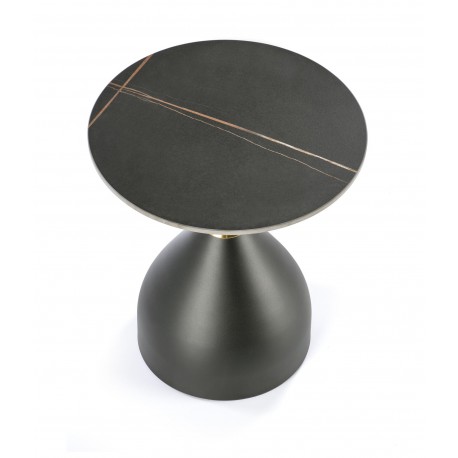 SCALITA sofabord, Sort marmor / Sort / guld