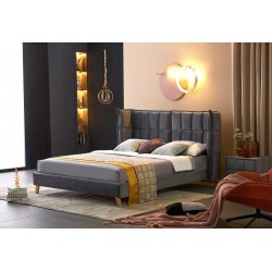 SCANDINO 160x200 seng - Grå Velour