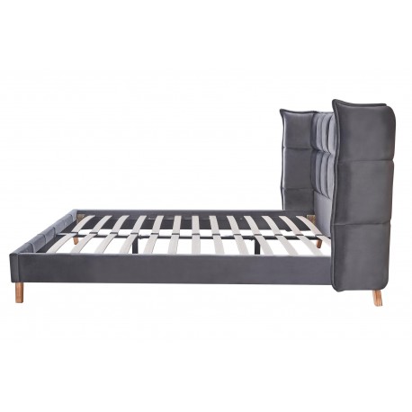 SCANDINO 160x200 seng - Grå Velour