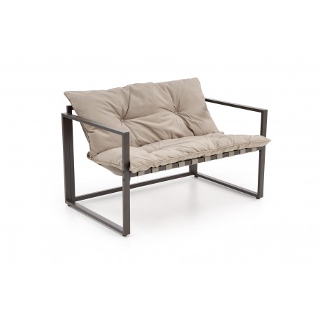 SHARK havemøbel sæt (sofa + 2 stole + kaffeborde), mørkeBrun / Cappuccino