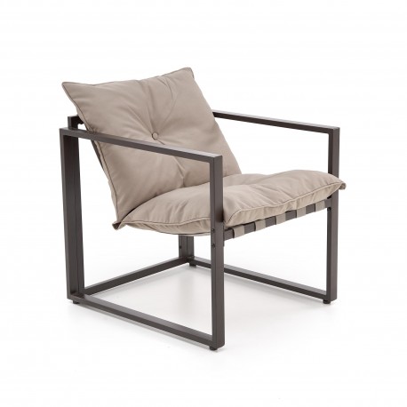 SHARK havemøbel sæt (sofa + 2 stole + kaffeborde), mørkeBrun / Cappuccino