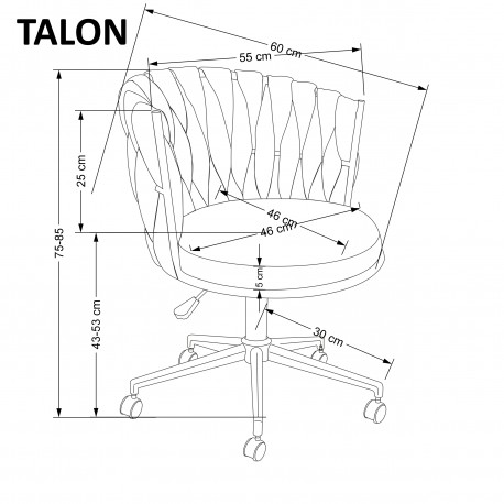 TALON Kontorstol - Rosa