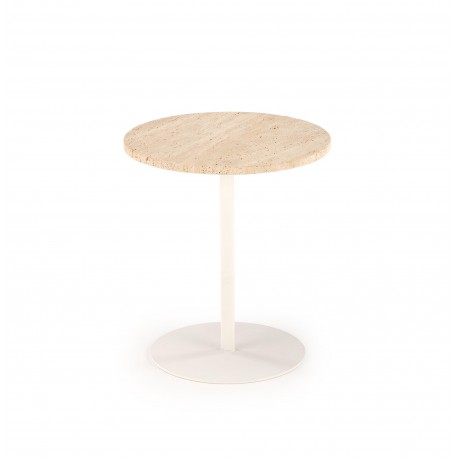 TRAVERSO S c. bord, farve travertin / Hvid