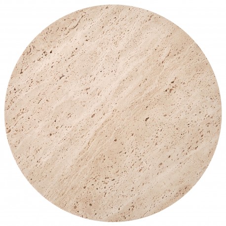 TRAVERSO S c. bord, farve travertin / Hvid