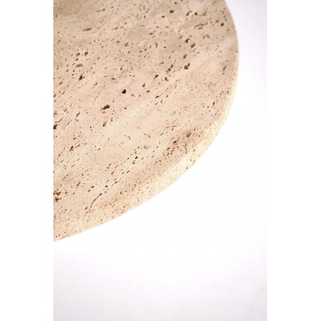 TRAVERSO S c. bord, farve travertin / Hvid